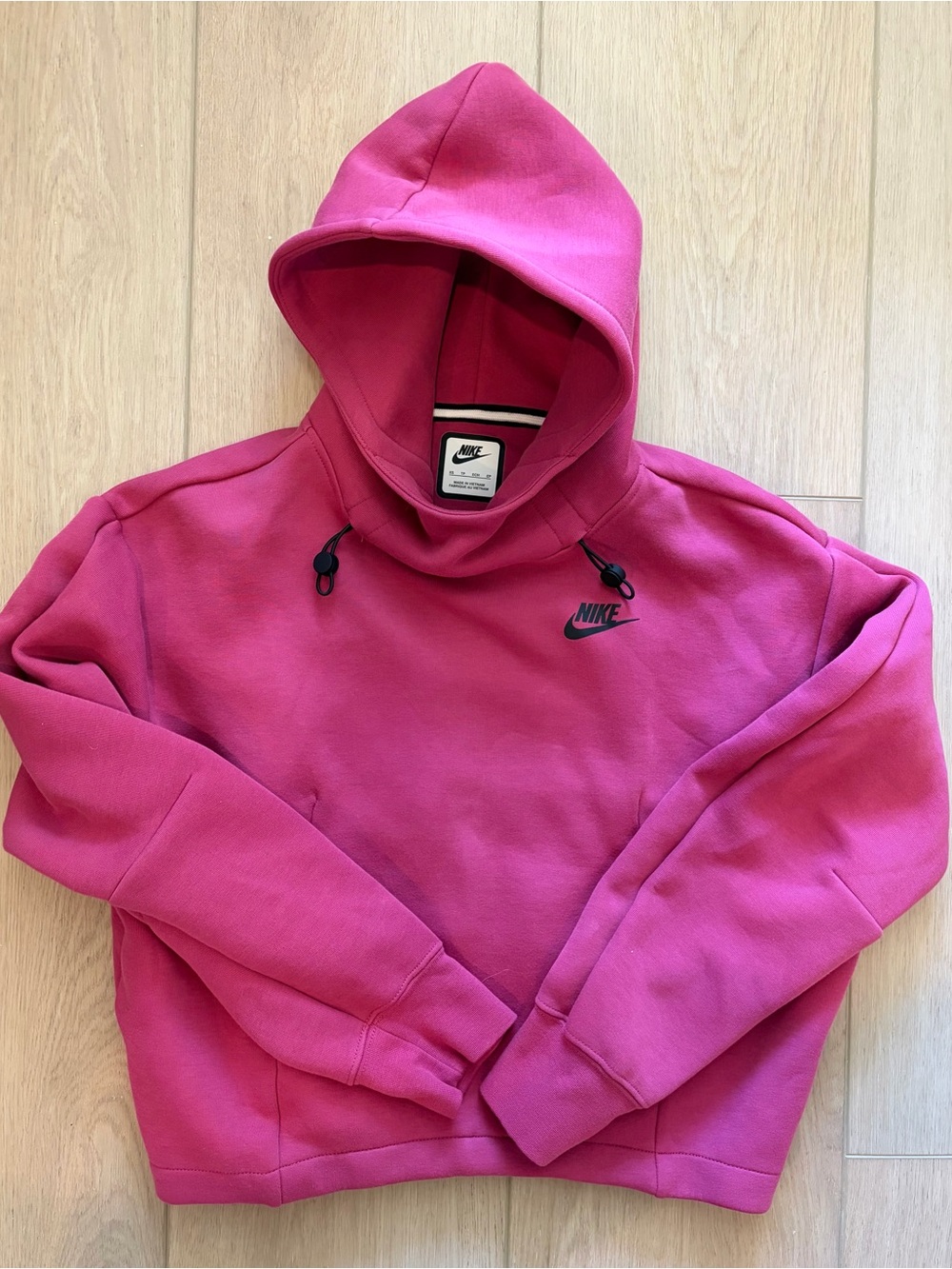 Nike Tech Fleece Oversized Cropped Women’s Hoodie Hot Pink Sweet Beet XS
